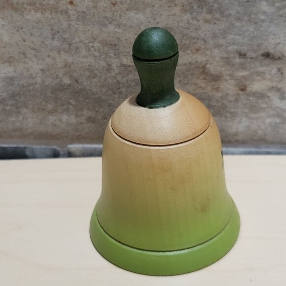 Vintage ANRI Schmid Christmas Wooden Bell 1985 - Picture 4 of 8